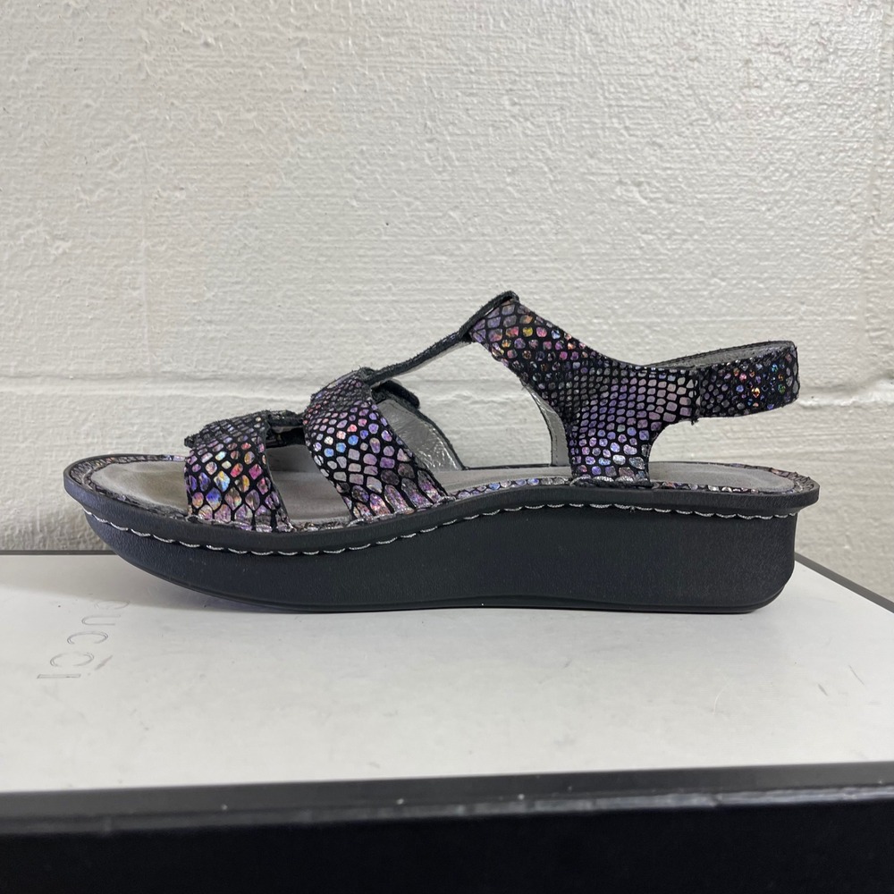 Alegria KLEO KLE 729 Multi Color Snakeskin Leather Sandals Women's 38 EU/7 US - Picture 5 of 11